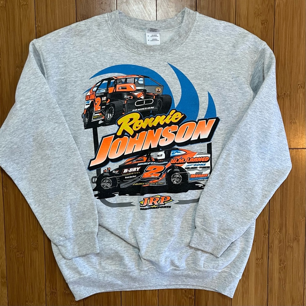 Ronnie Johnson NASCAR Vintage Crewneck Sweatshirt  #2 MEDIUM Throwback